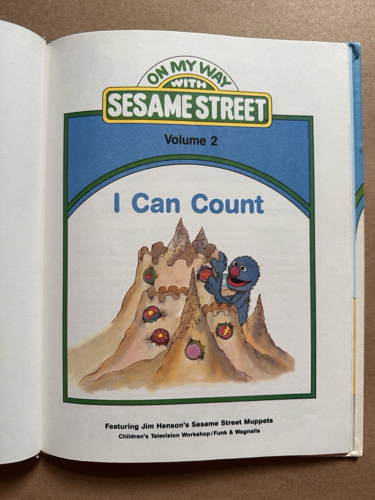VTG 1989 On My Way With Sesame Street Lot of 4 Hardcover Books Volumes 1,2,3,9