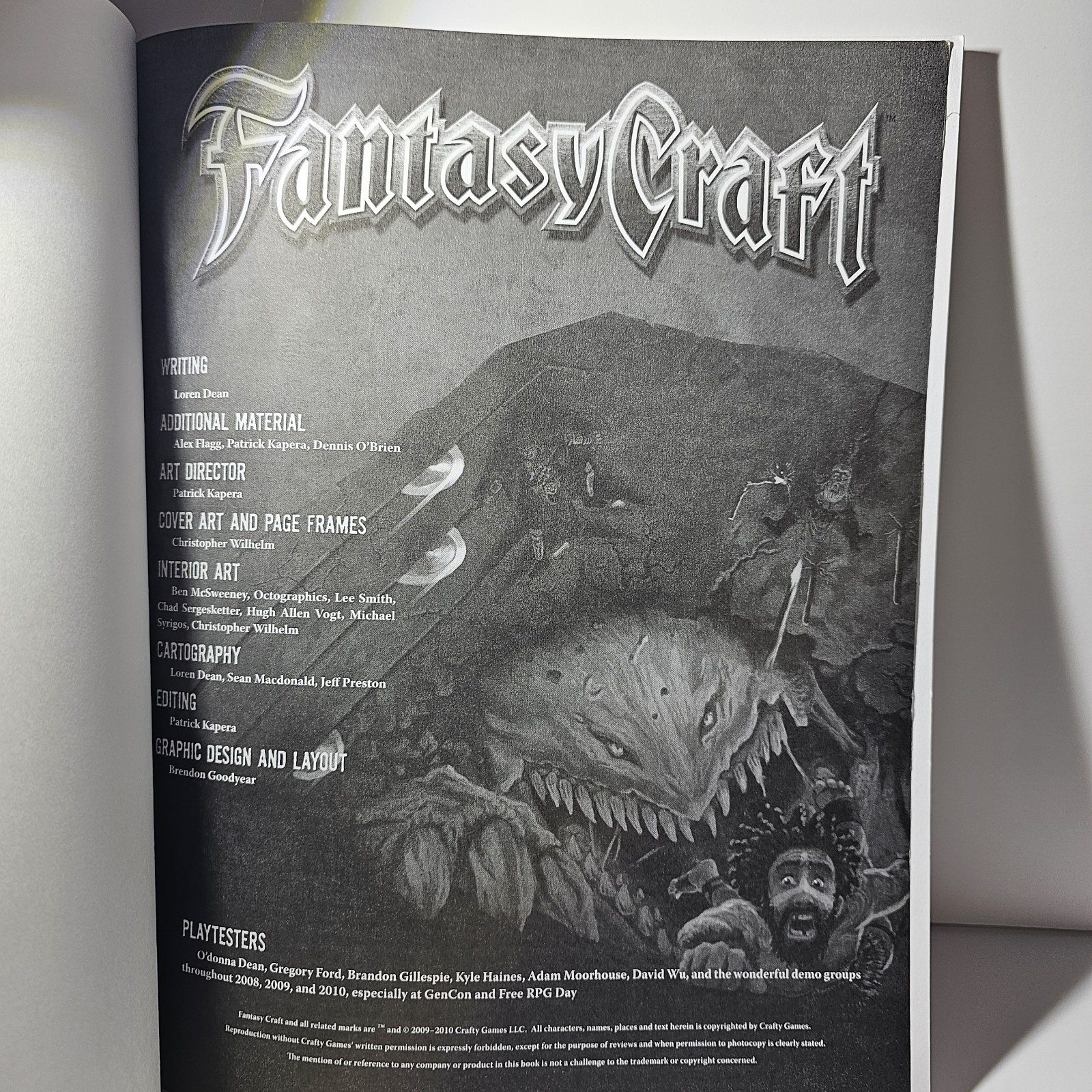 Crafty Games Fantasycraft RPG Time of High Adventure Fantasy Master Craft