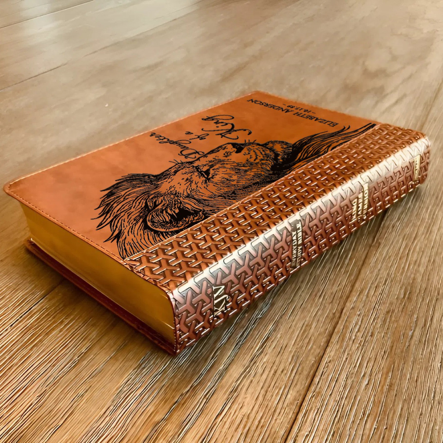 Personalized KJV Study Bible, Daughter of a King Lion Design, Name Engraved