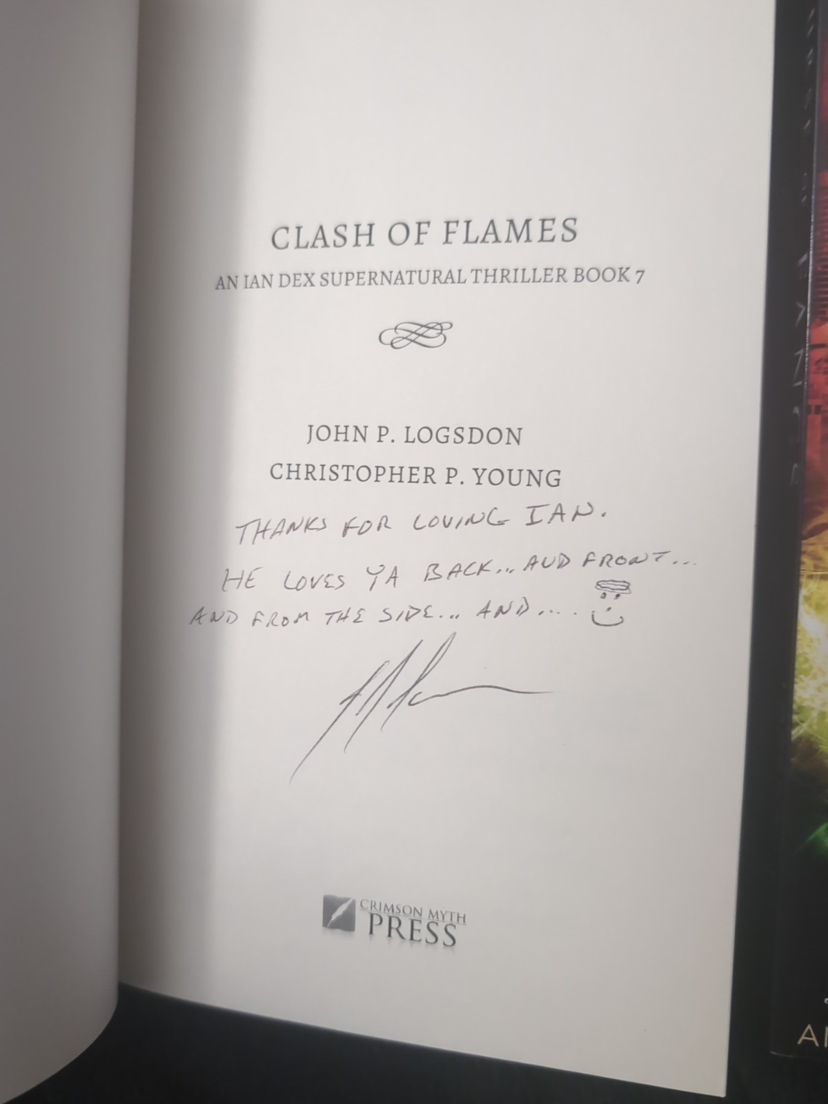8 Signed Logsdon & Young Books in Limited Edition Box with PPD Badge & Card