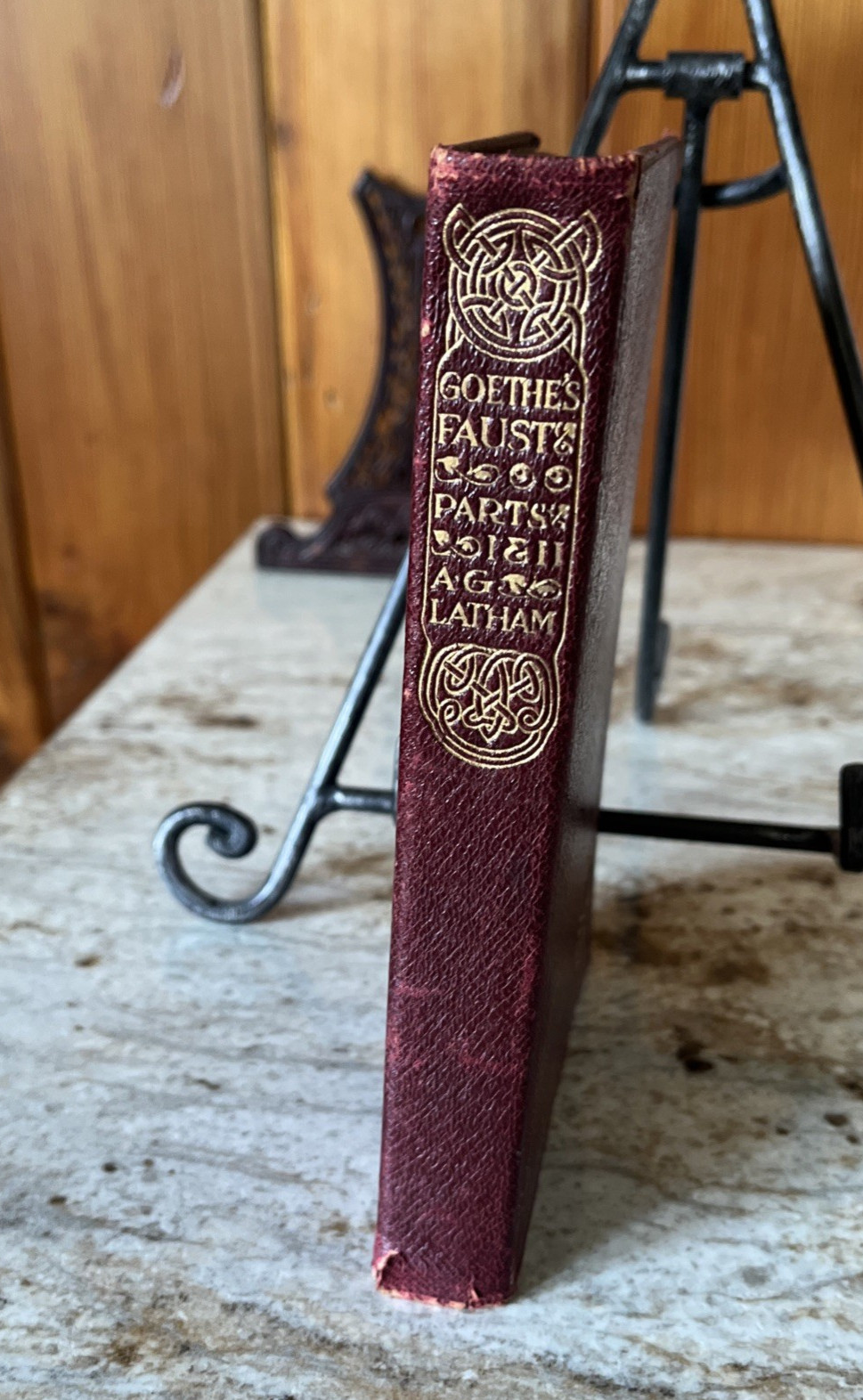 Antique Book Goethe’s Faust Parts I & II 1919 Red Leather Printed Great Britain