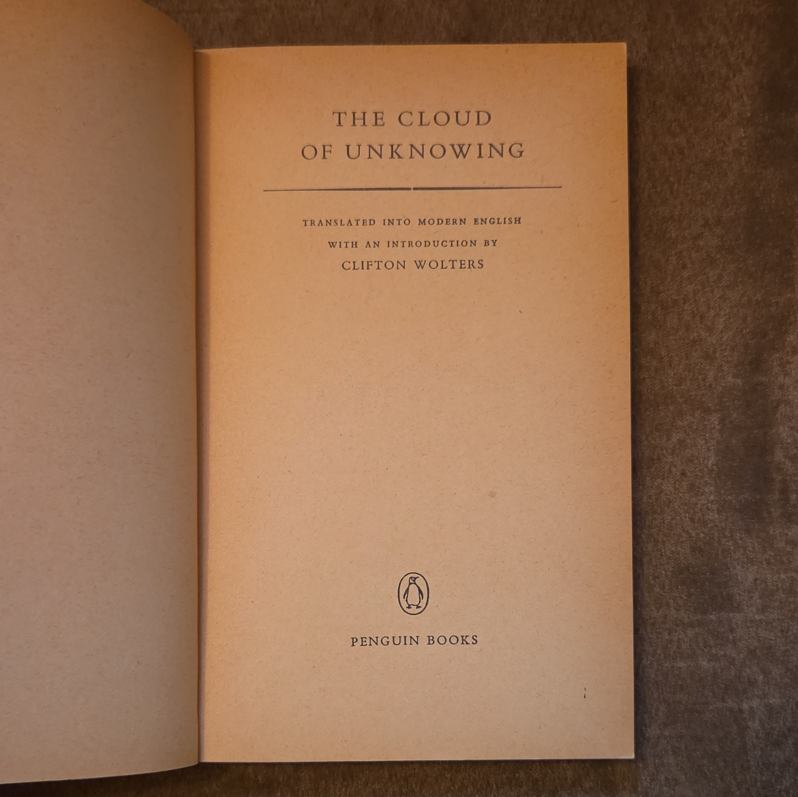 Penguin Classics the cloud of unknowing translated clifton wolters pb 1961