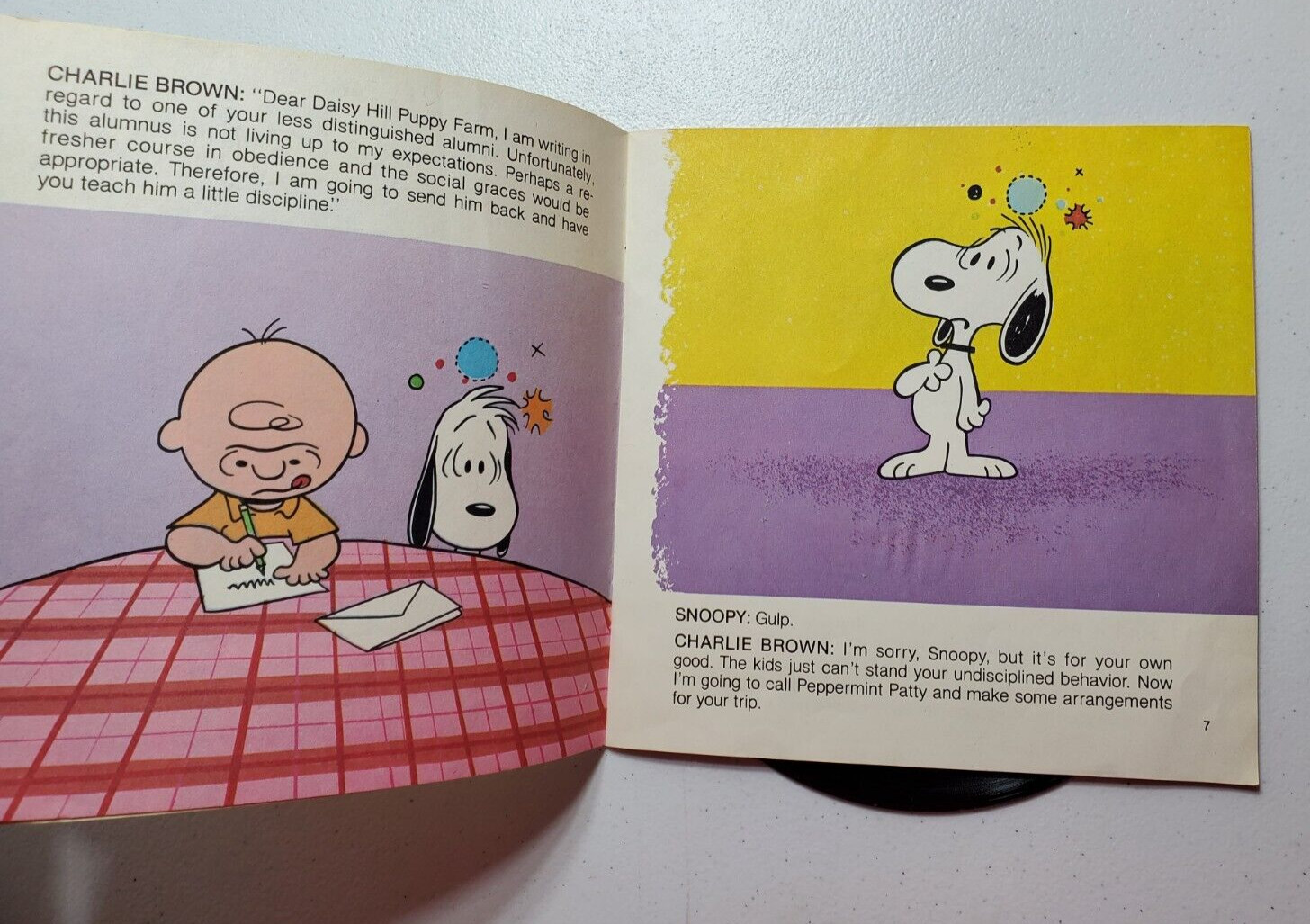 Vintage Read Along Book And Record He’s Your Dog Charlie Brown