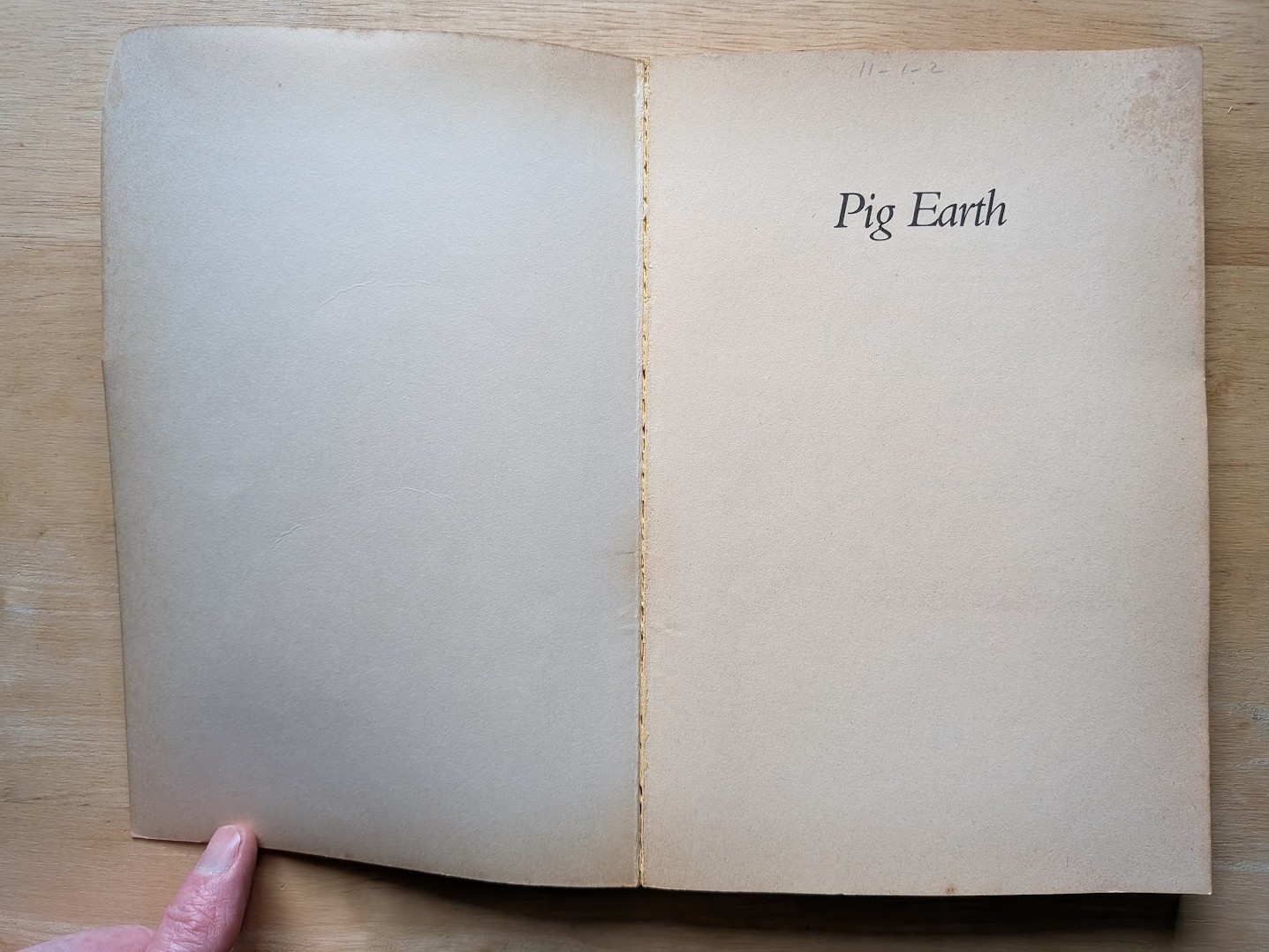 Pig Earth by John Berger – 1981 Pantheon Books – 1st American Paperback Edition