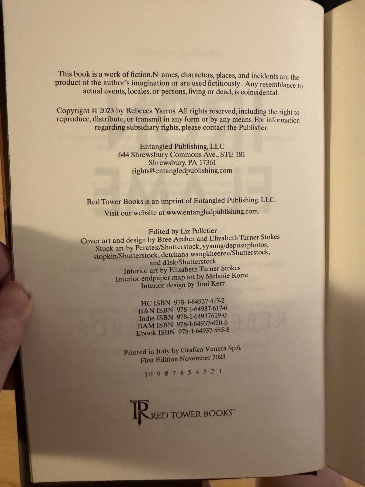 Rebecca Yarros Iron Flame (The Empyrean Ser.) Hardcover 2023 First Edition