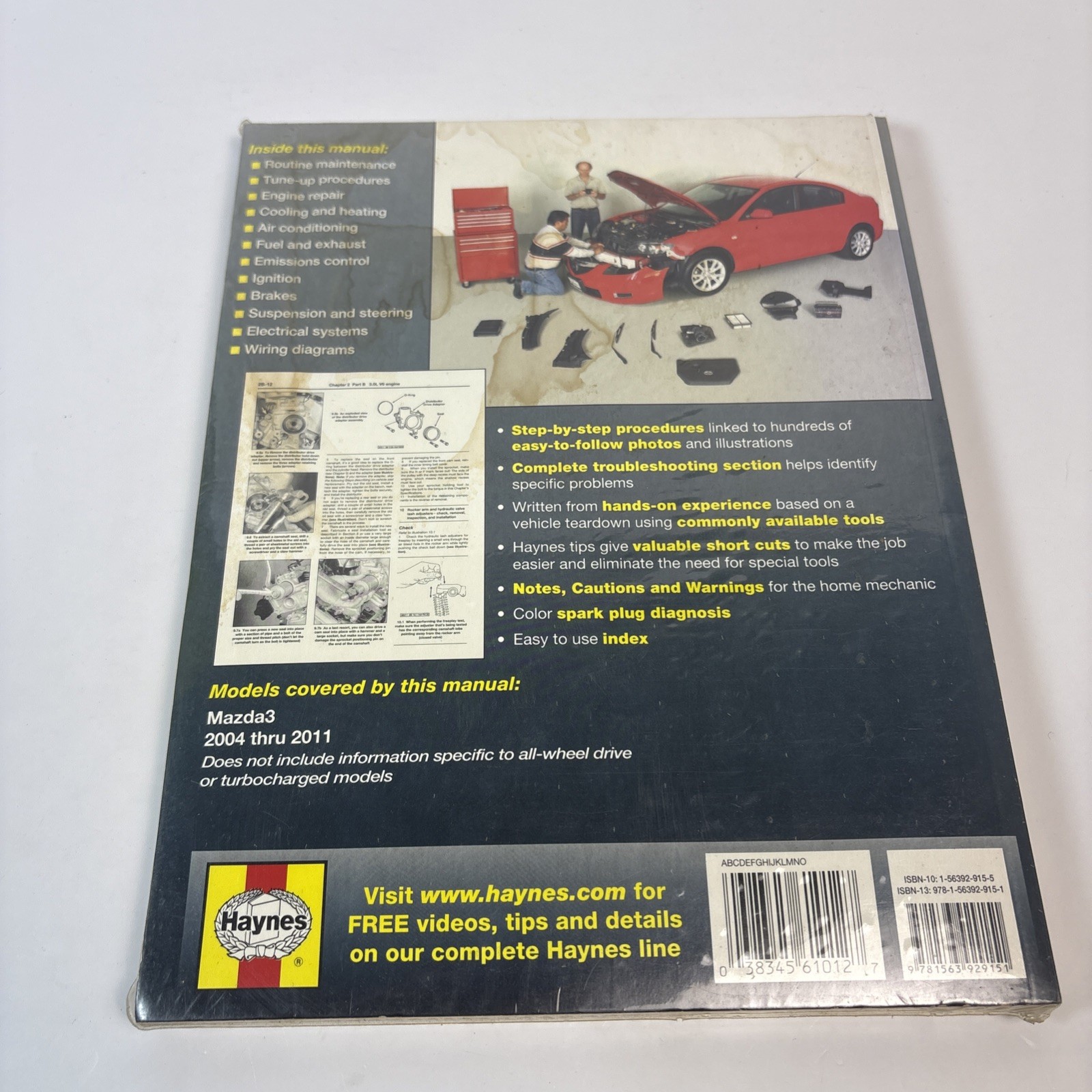New Mazda3 2004 thru 2011 Haynes Repair Manual Sealed