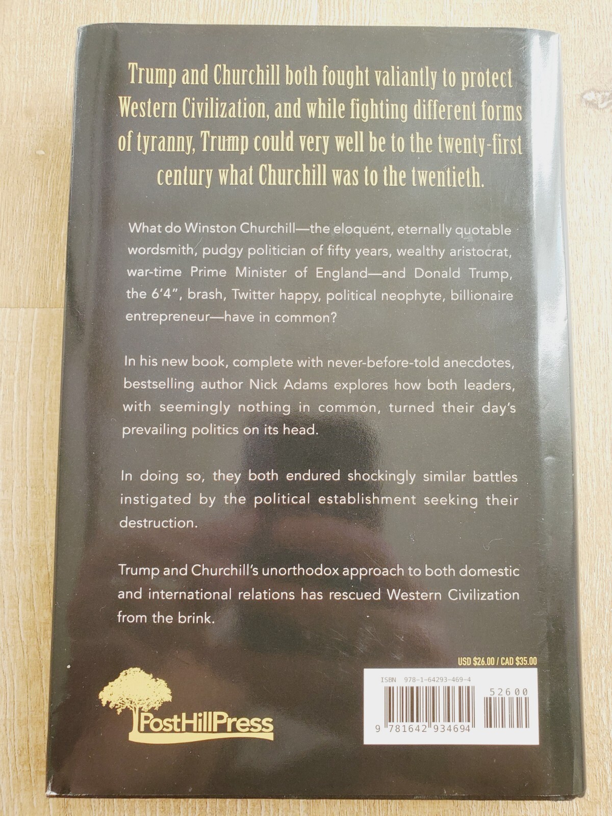 TRUMP AND CHURCHILL Nick Adams SIGNED 2020 HCDJ Post Hill Press POTUS