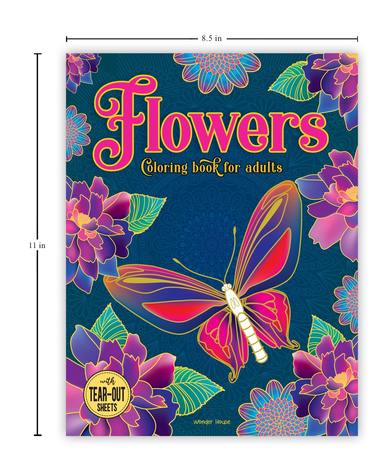 Flowers Coloring Book for adults Multicolor
