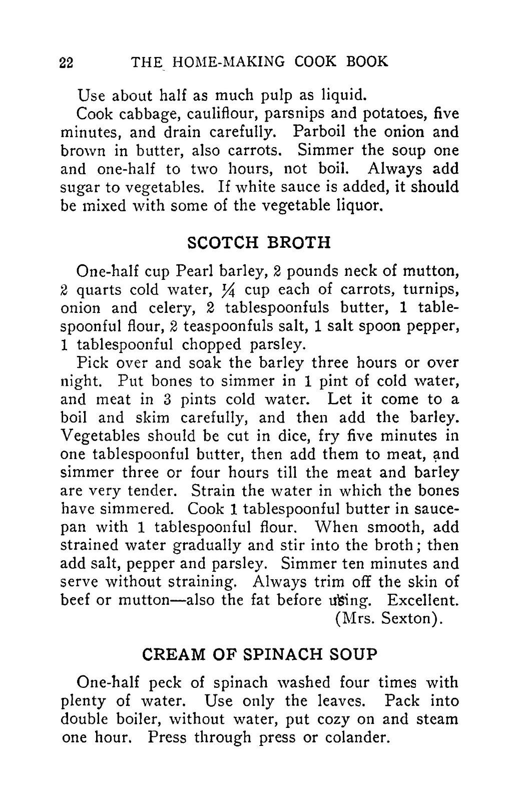 1910 A Cook Book For The Poor, The Rich, The Sick, The Well 324 Pages