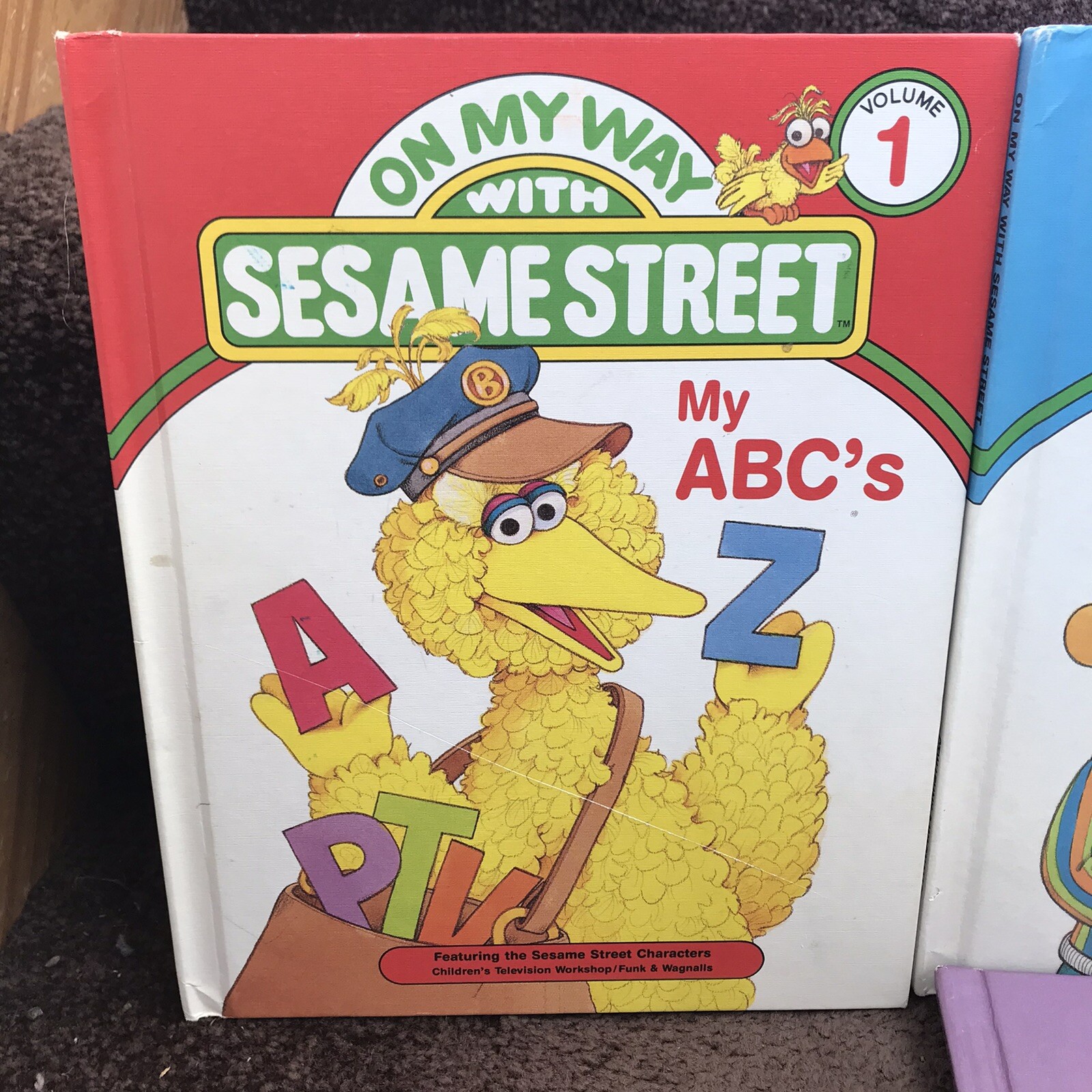 1989 On My Way With Sesame Street Books Hardcover lot of 4 Vintage Big Bird