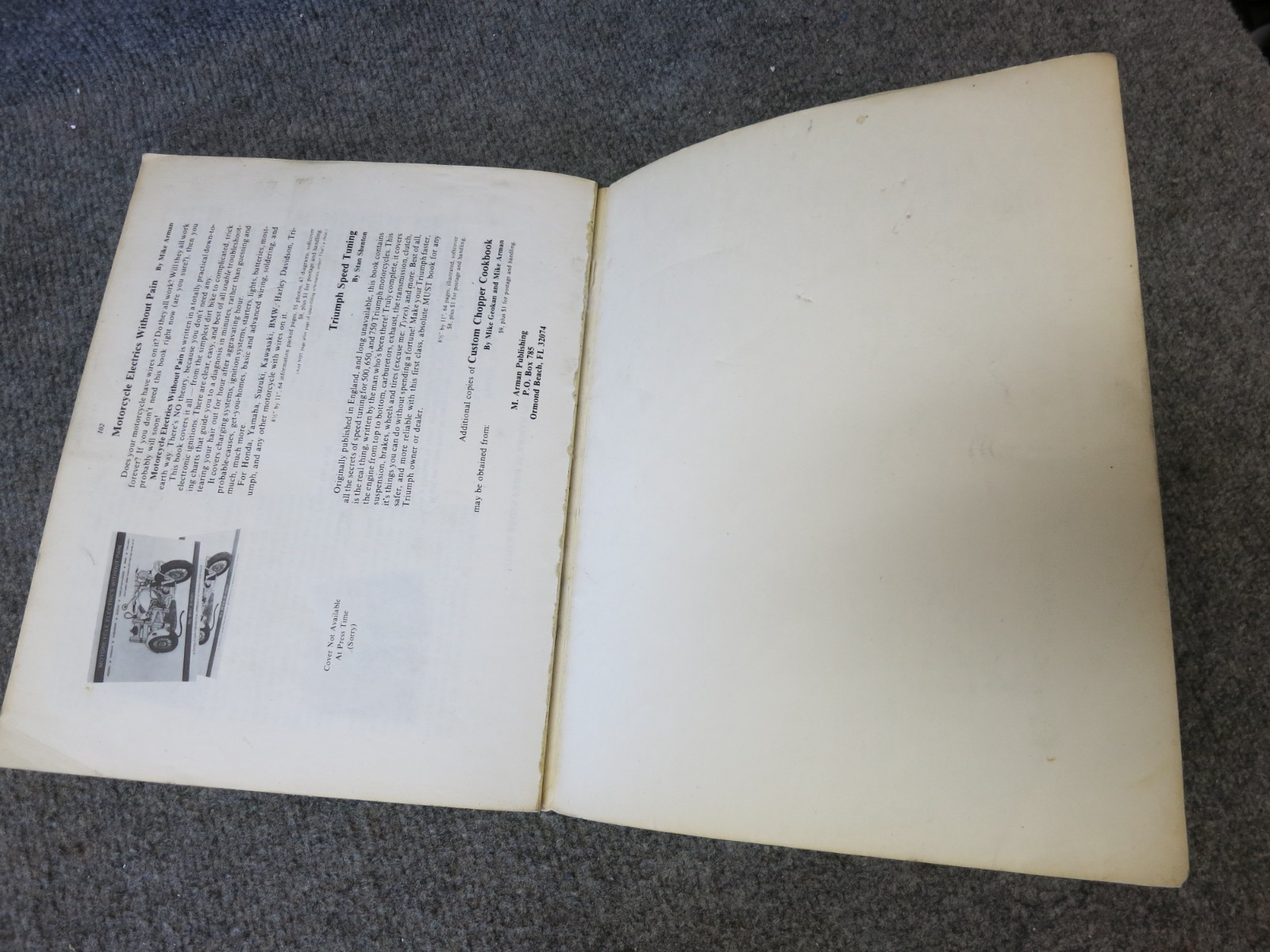 CUSTOM CHOPPER COOKBOOK, MIKE GEOKAN, LOOSE BINDING, SEE DESCRIPTION AND PICS.