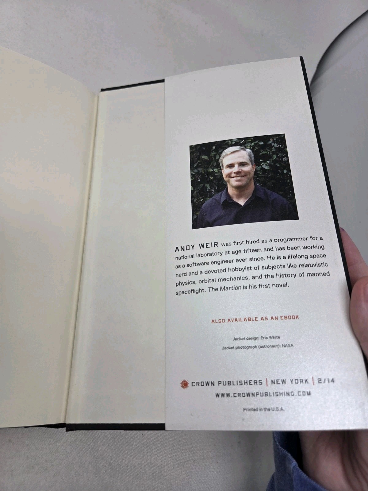 SIGNED The Martian by Andy Weir Hardcover First Edition