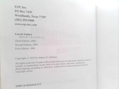 Understanding Ultrasound Physics (Rev Ed) by Edelman, Sidney K.