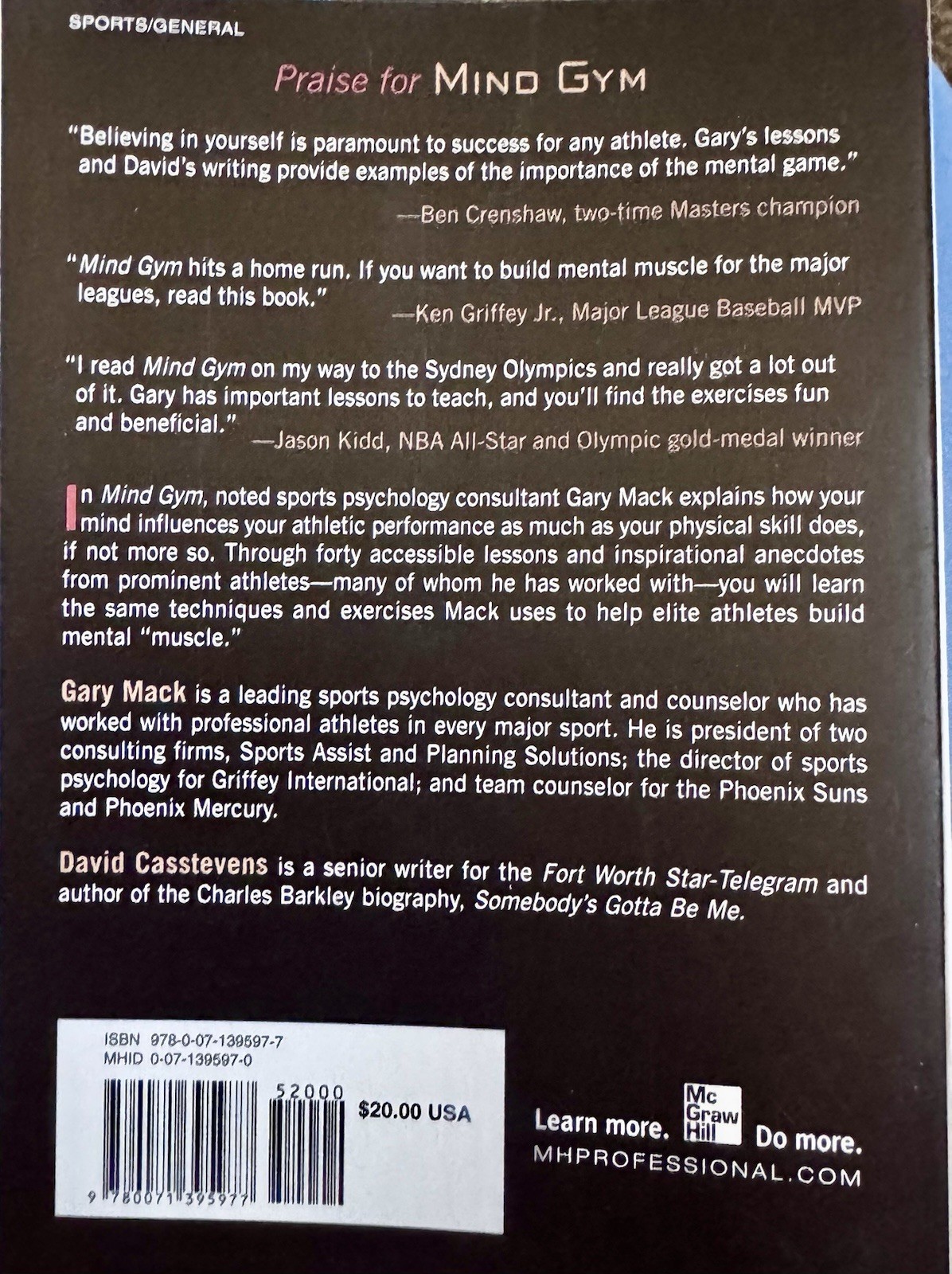 Mind Gym Book: An Athlete’s Guide to Inner Excellence by David Casstevens