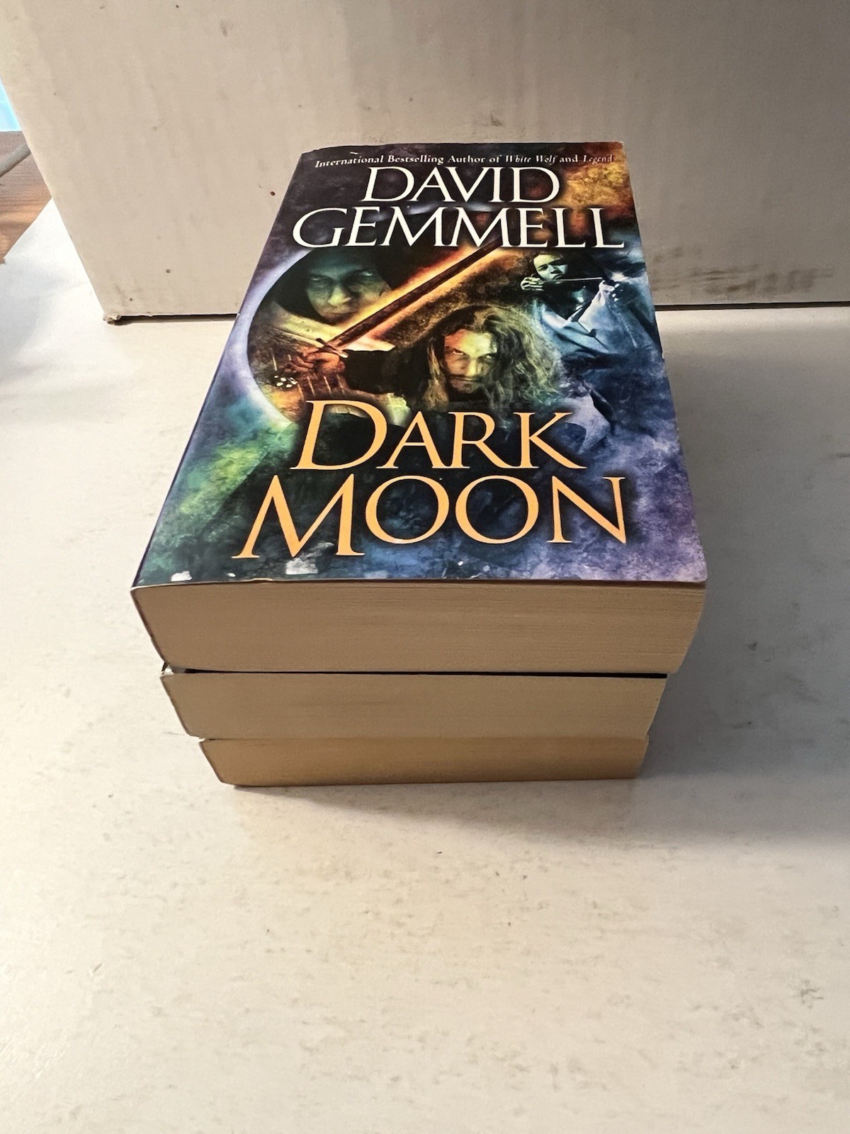 David Gemmell 3 PB Lot Del Rey 1990s LION OF MACEDON LEGEND DARK MOON Very Gd