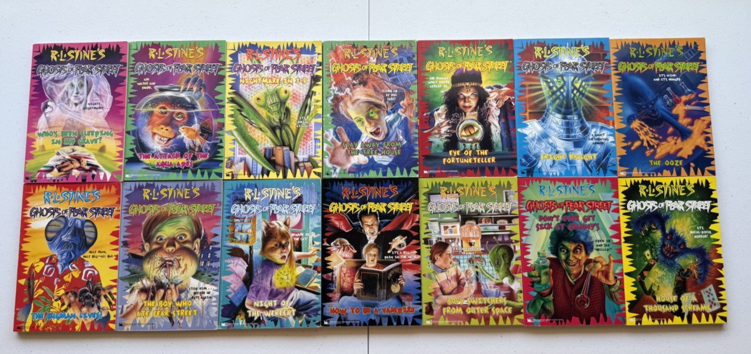 Lot of 14 Like New Vtg RL Stine Ghosts of Fear Street ppbs 13 are 1st print
