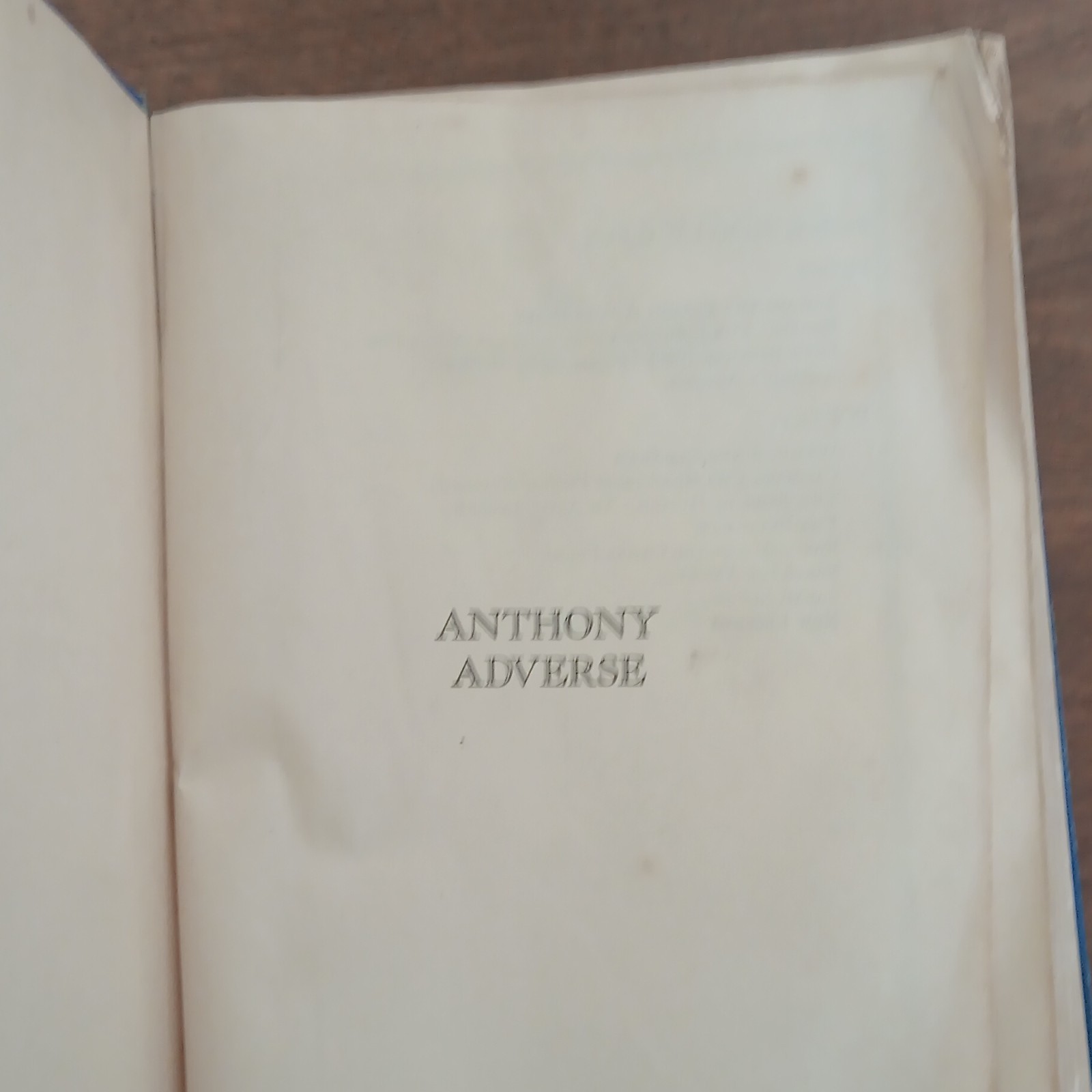 Anthony Adverse Hervey Allen (Hardcover, 1933) Farrar Rinehart