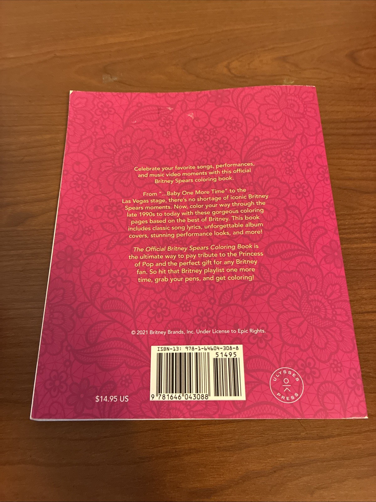 Official Britney Spears Coloring Book by Ulysses Press and Editors of Ulysses…