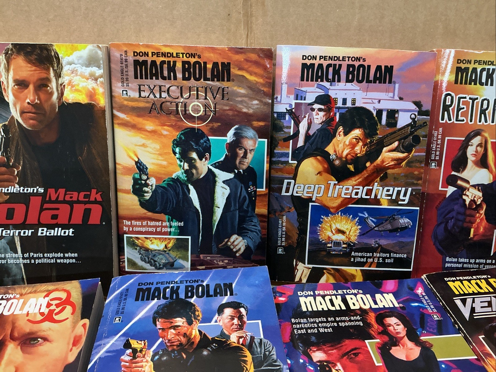 Don Pendleton’s Mack Bolan Paperback Lot of 11 First Editions Vintage