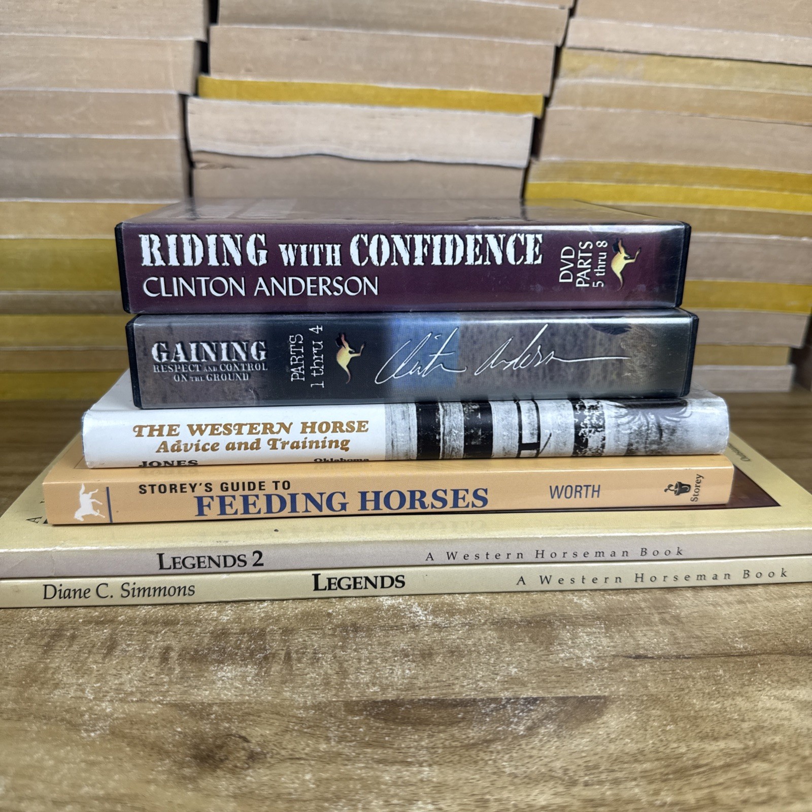 Lot HORSE EQUINE Literature Equestrian Books And Dvds