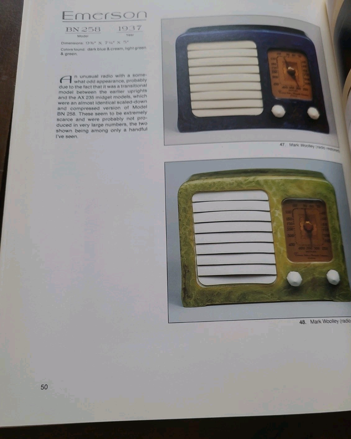 Classic Plastic Radios Of The 1930s & 1940s John Sideli 1990 First Edition SC