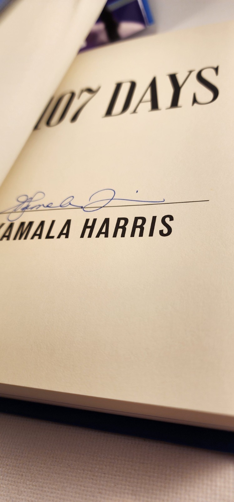 Kamala Harris 107 Days Signed First Edition Autograph Book