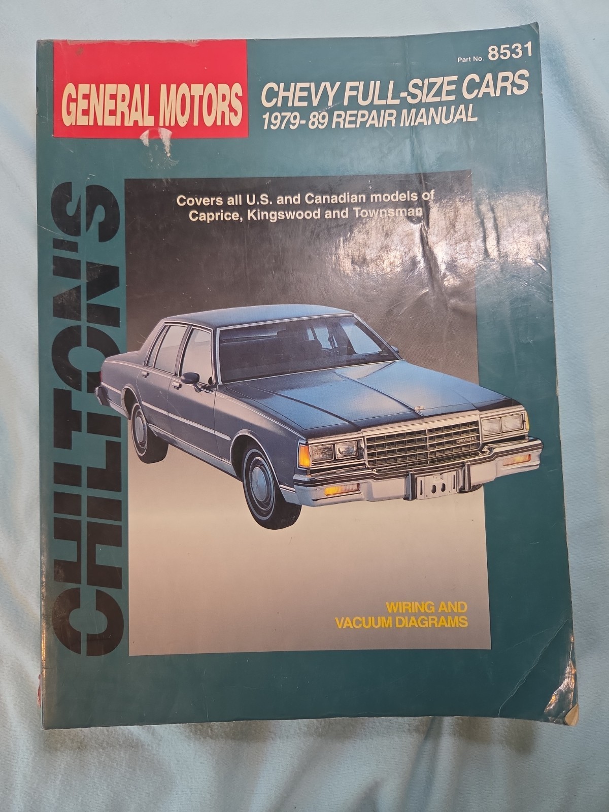 Chilton’s General Motors Chevy Full Size Cars 1979-89 Repair Manual 8531