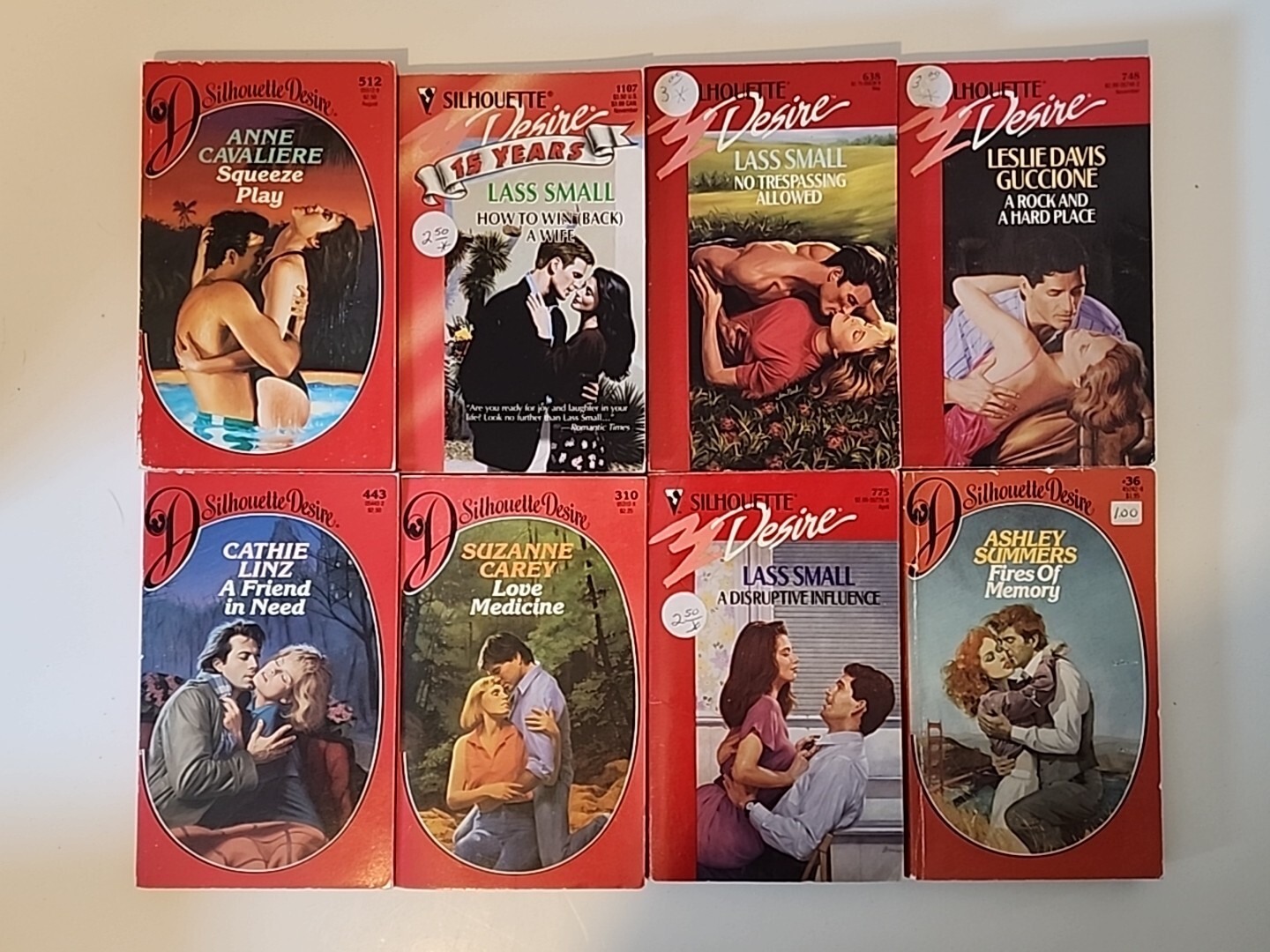 Lot of 100 Harlequin/Silhouette Desire Romance Paperbacks Random Mix Vintage