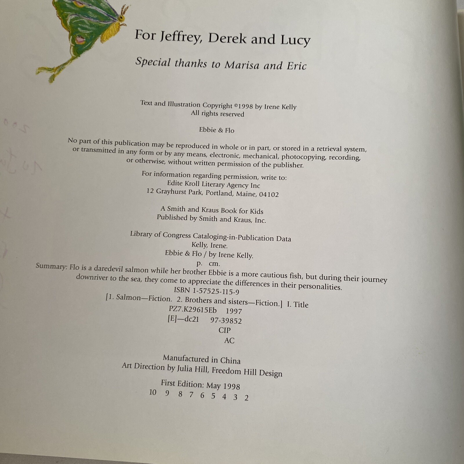 Ebbie & Flo By Irene Kelly Hardcover Book With Dust Jacket Signed By Author