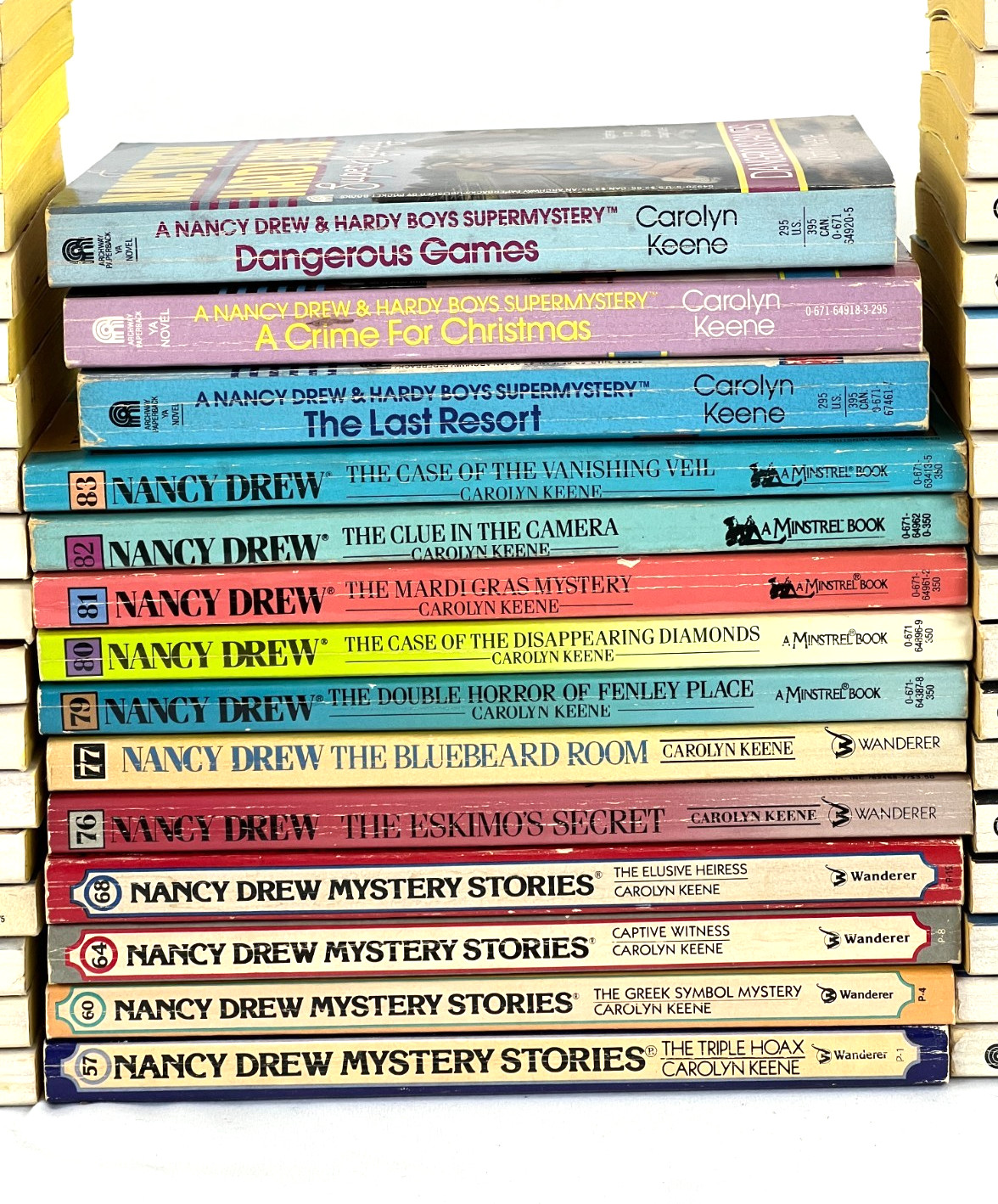 Lot of 50 Vintage Nancy Drew Files Mystery Paperbacks