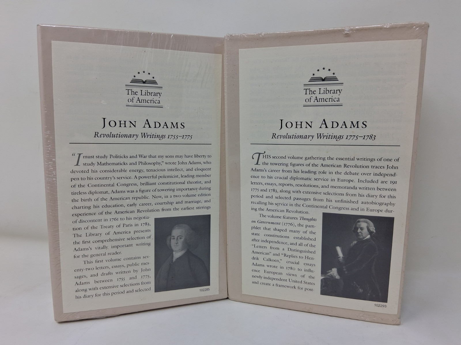 The Library of America John Adams Revolutionary Writings 1755-1783 Hardcover Set