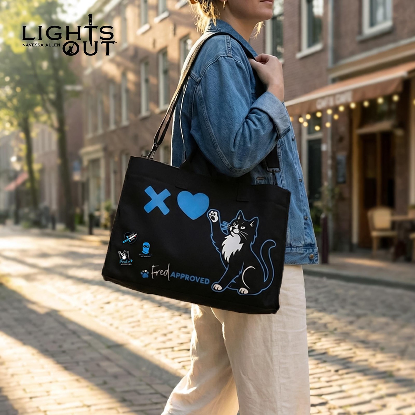 Lights Out Navessa „Allen Fred Approved“ Tote Bag