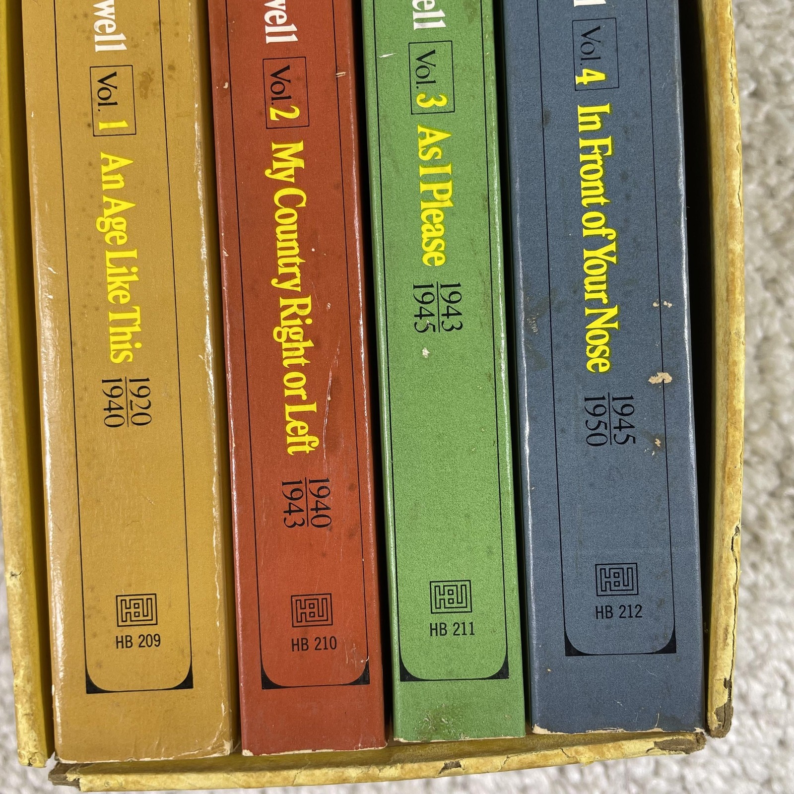 Vintage George Orwell Collected Essays Journalism Letters 4 PB Box Set Harvest