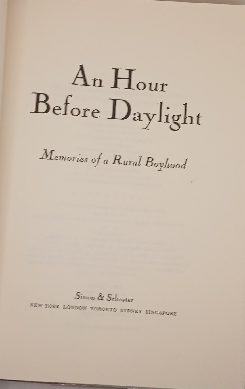 Jimmy Carter An Hour Before Daylight SIgned Full Signature First Edition