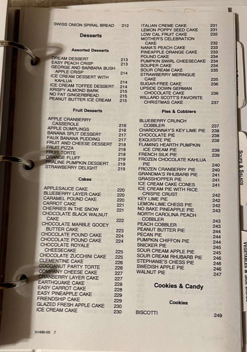 Cooking With The Coalition Cookbook Southern Pines, NC 2003 Moore County