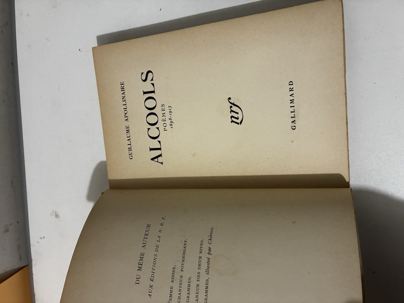 Guillaume Apollinaire – Alcools – Poèmes 1898-1913- French Edition 1946