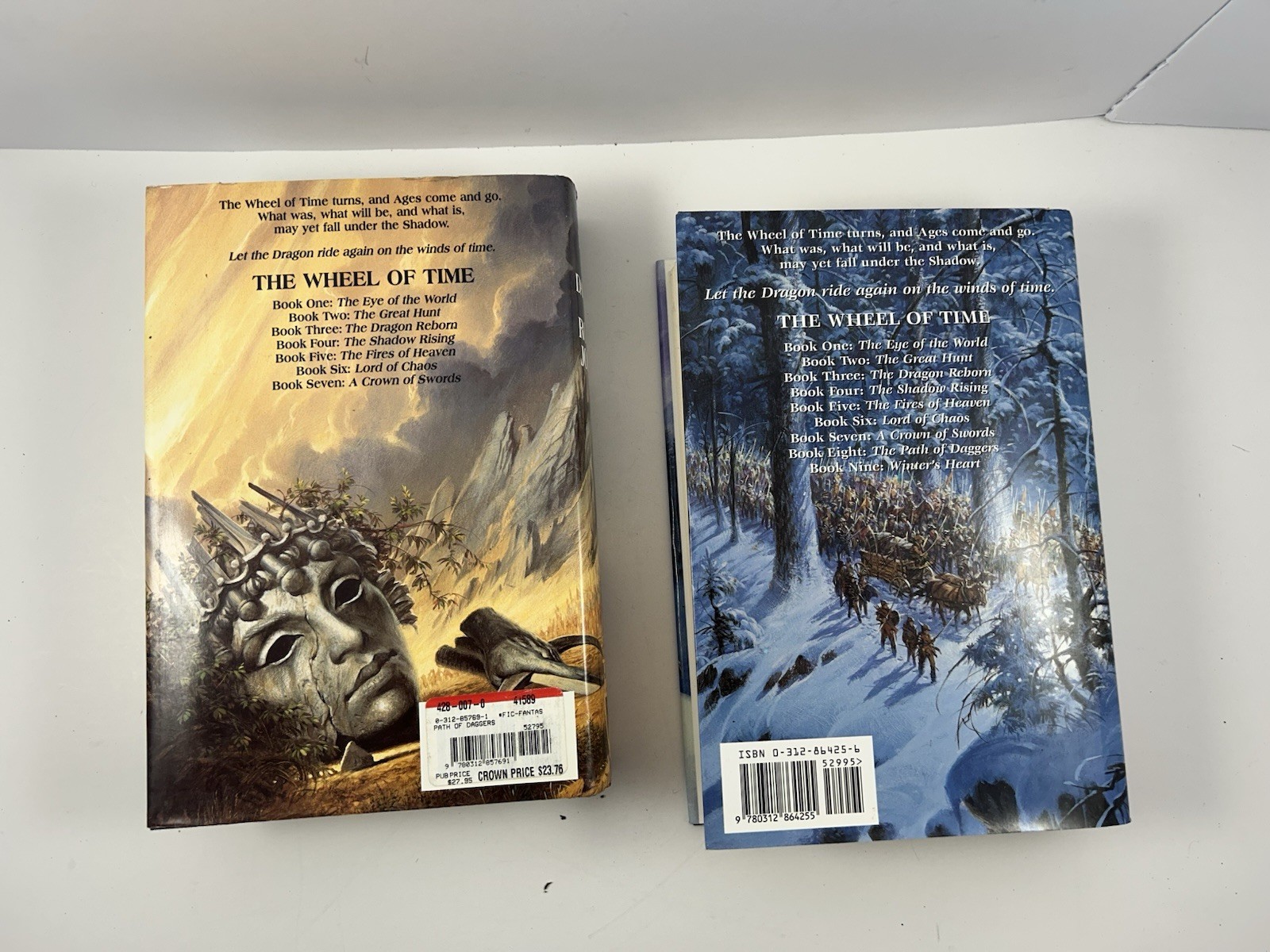 Lot of 7 HC Wheel of Time Books by Robert Jordan Volumes 4-10