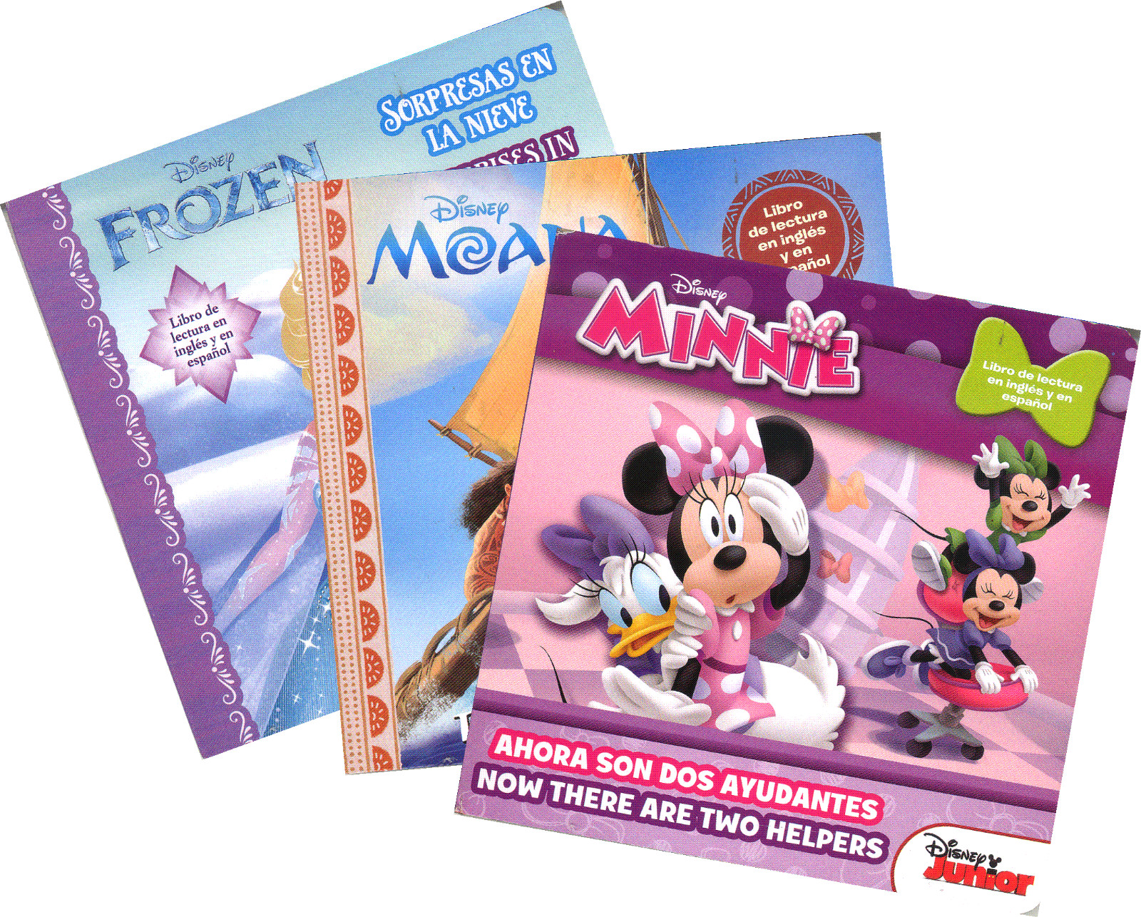 SET 1 DE 3 LIBROS DE CUENTOS BILINGÜES DE DISNEY/PIXAR, EN ESPAÑOL