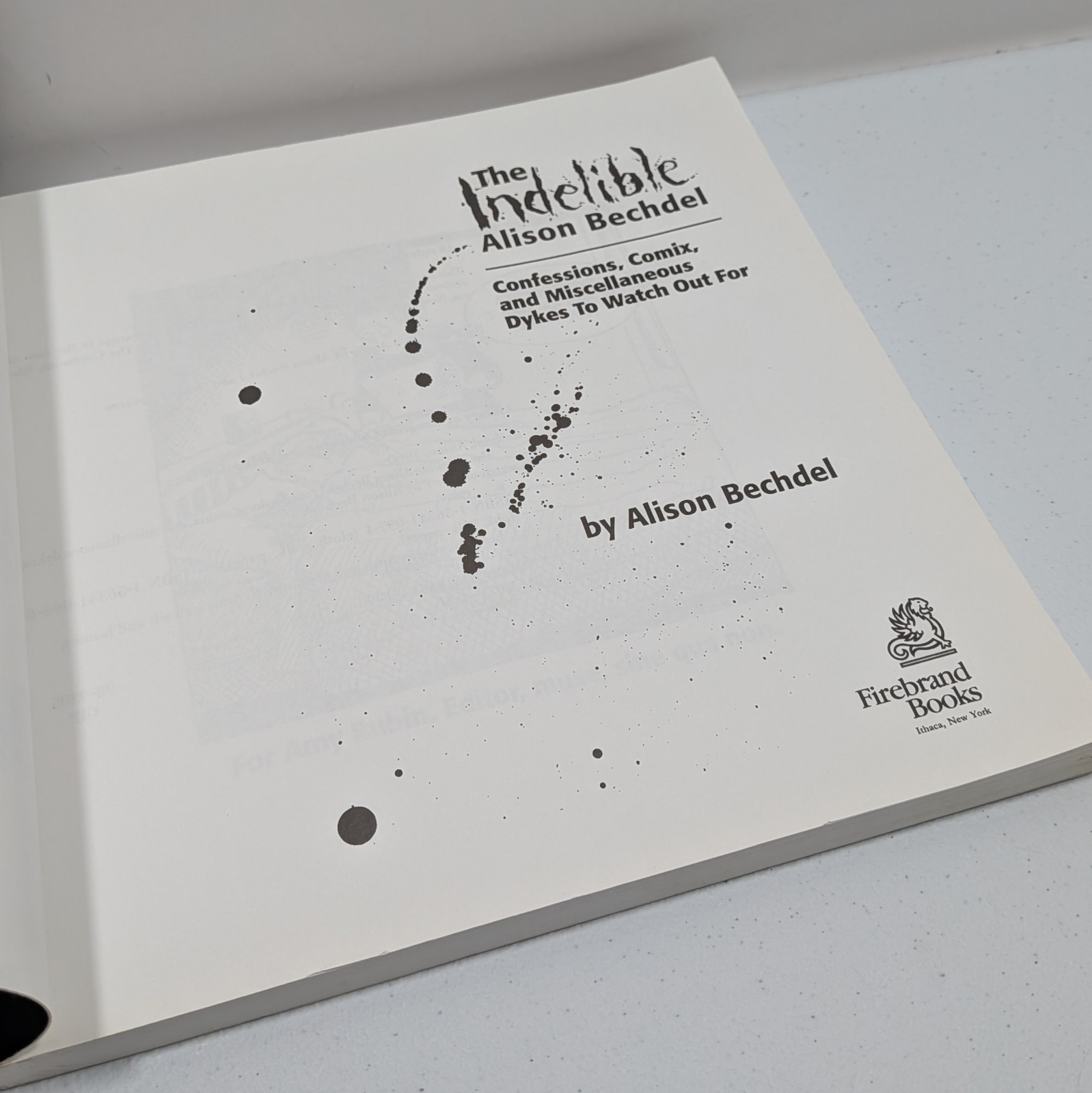 Indelible Alison Bechdel : Confessions, Comix and Watch Out For 1st Print 1998