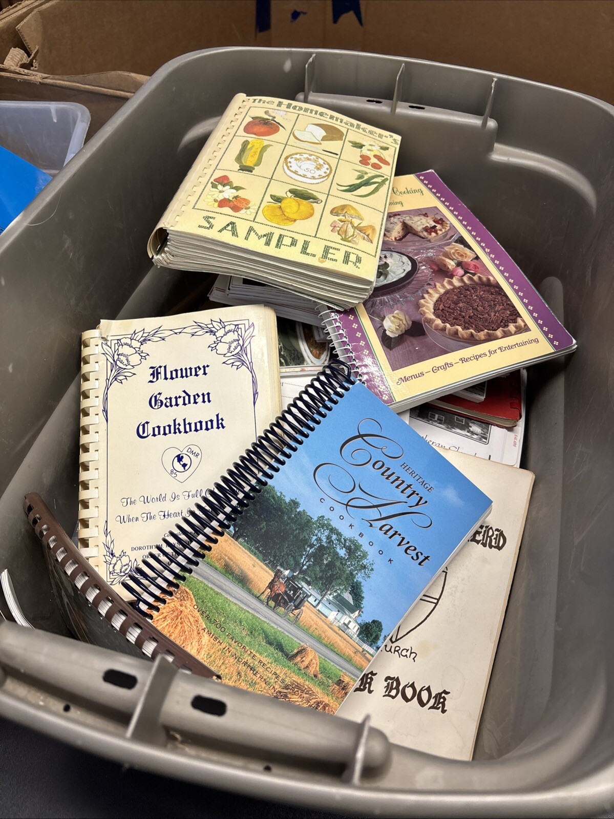 Vintage Church/other Spiral Bound Local Recipe Cookbooks – Random Lot of 10