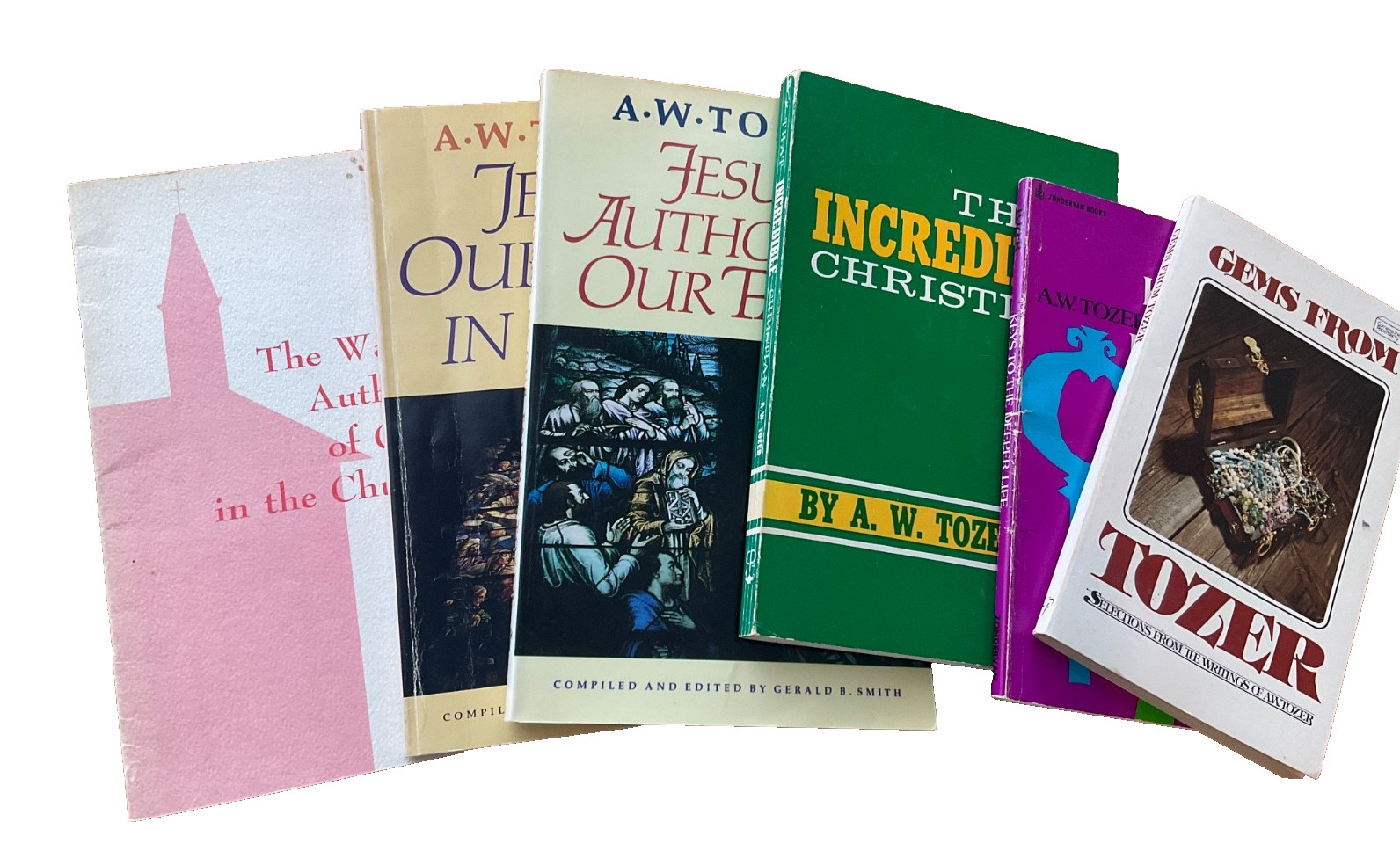 6 Lot A. W. Tozer – Jesus Our Man in Glory, Deeper Life, Incredible Christian
