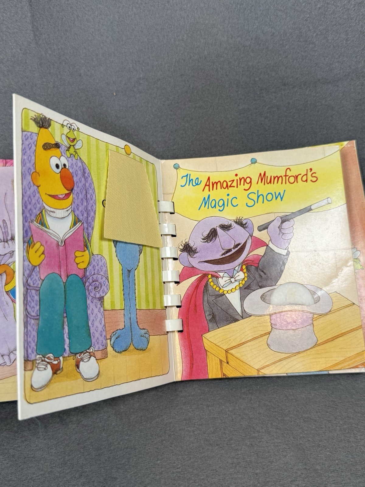 Vintage 1986 Sesame Street Who’s Hiding Golden Touch Feel Book