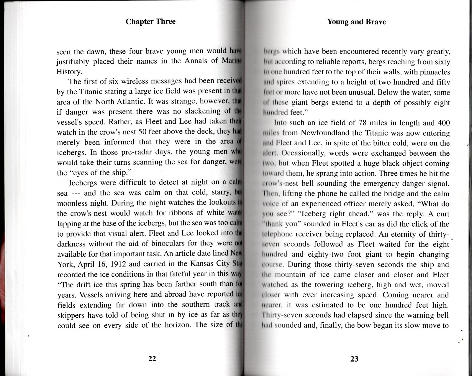 The TITANIC TRAGEDY Arnot P. McIntee 84 pages Clear and Descriptively written