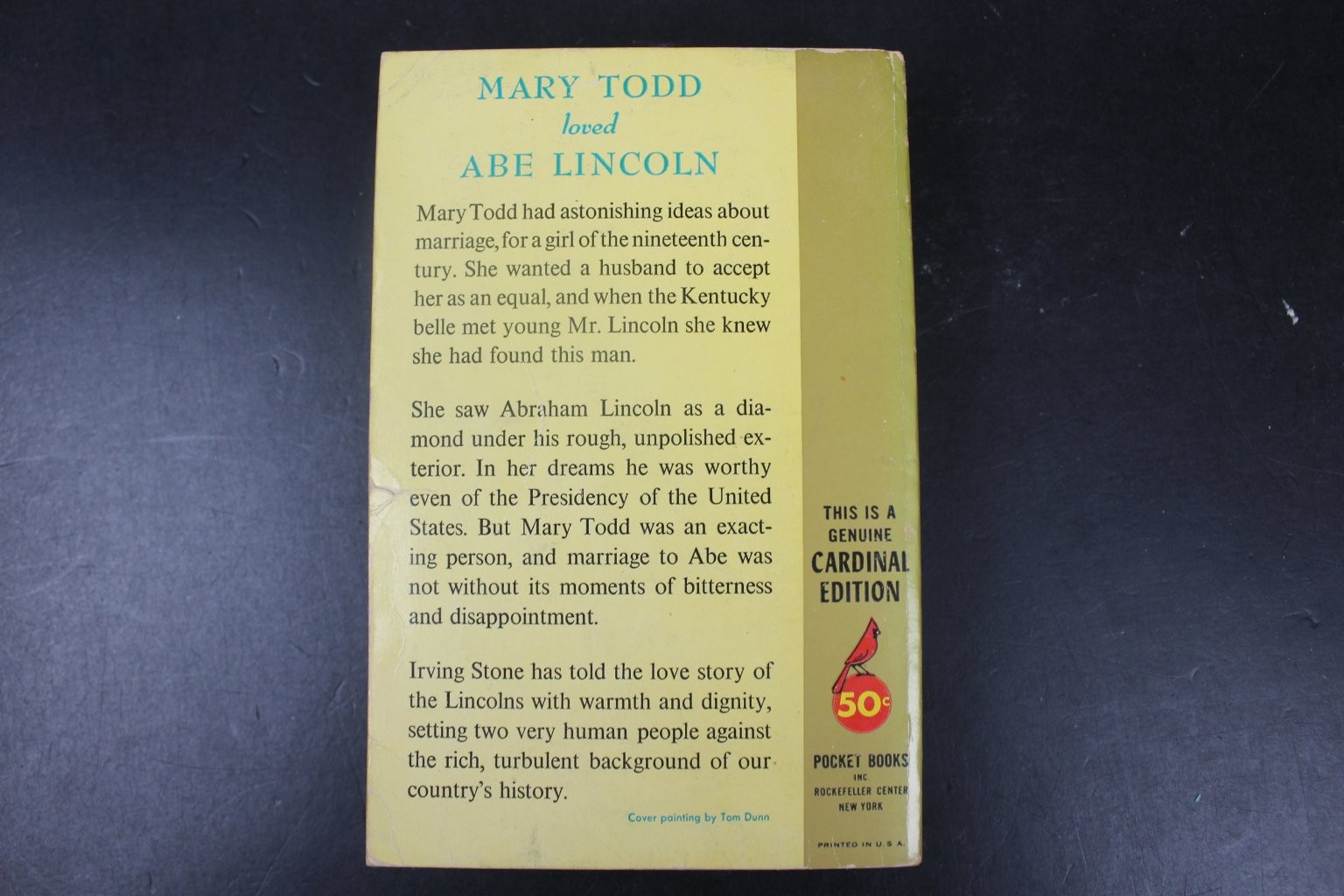 Love Is Eternal Irving Stone 1956 Cardinal Giant Abraham Lincoln Historical PB