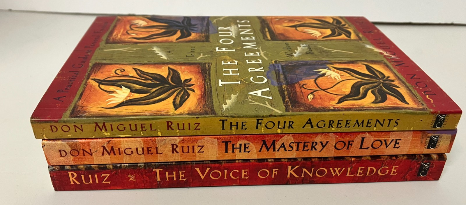 Lot of 3 Don Miguel Ruiz Voice of Knowledge Mastery of Love Four Agreements NEW