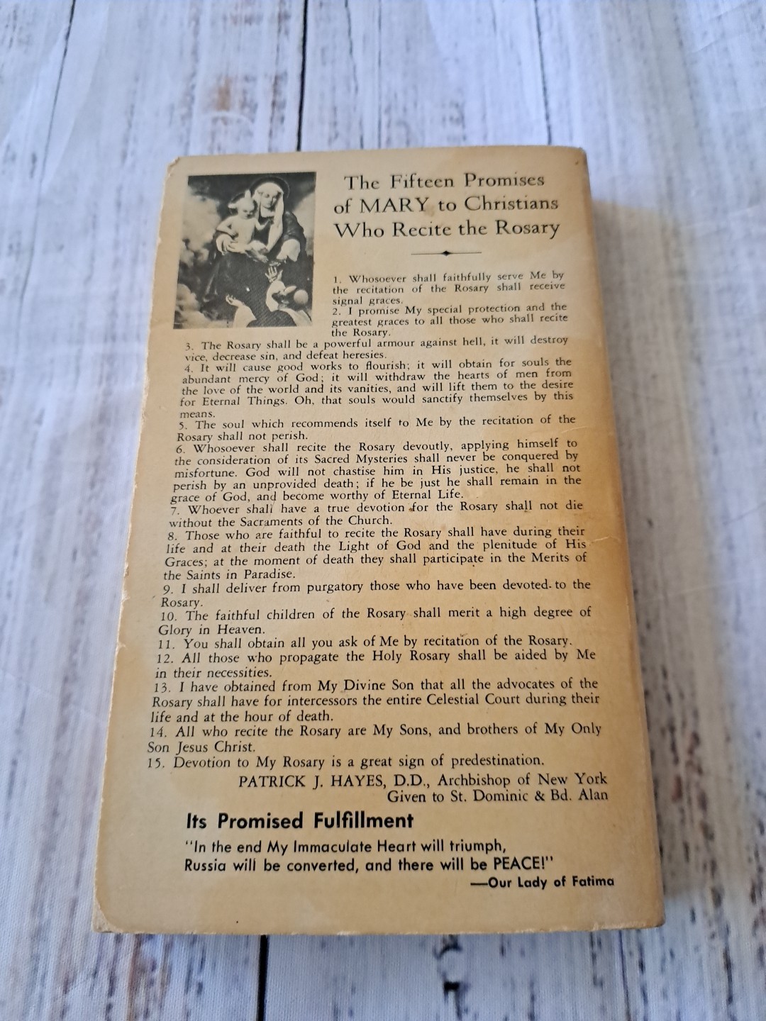 DIVINE MYSTERIES OF MOST HOLY ROSARY By Mary Of Agreda 3rd printing 328 pages