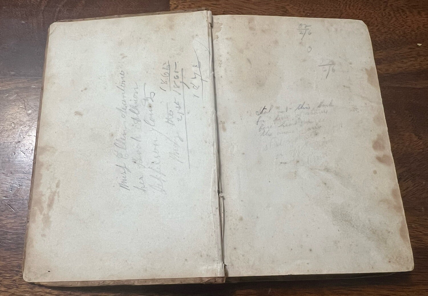 Antique Book 1800’s Hardcover School First Lessons In English Grammar S.W. Clark