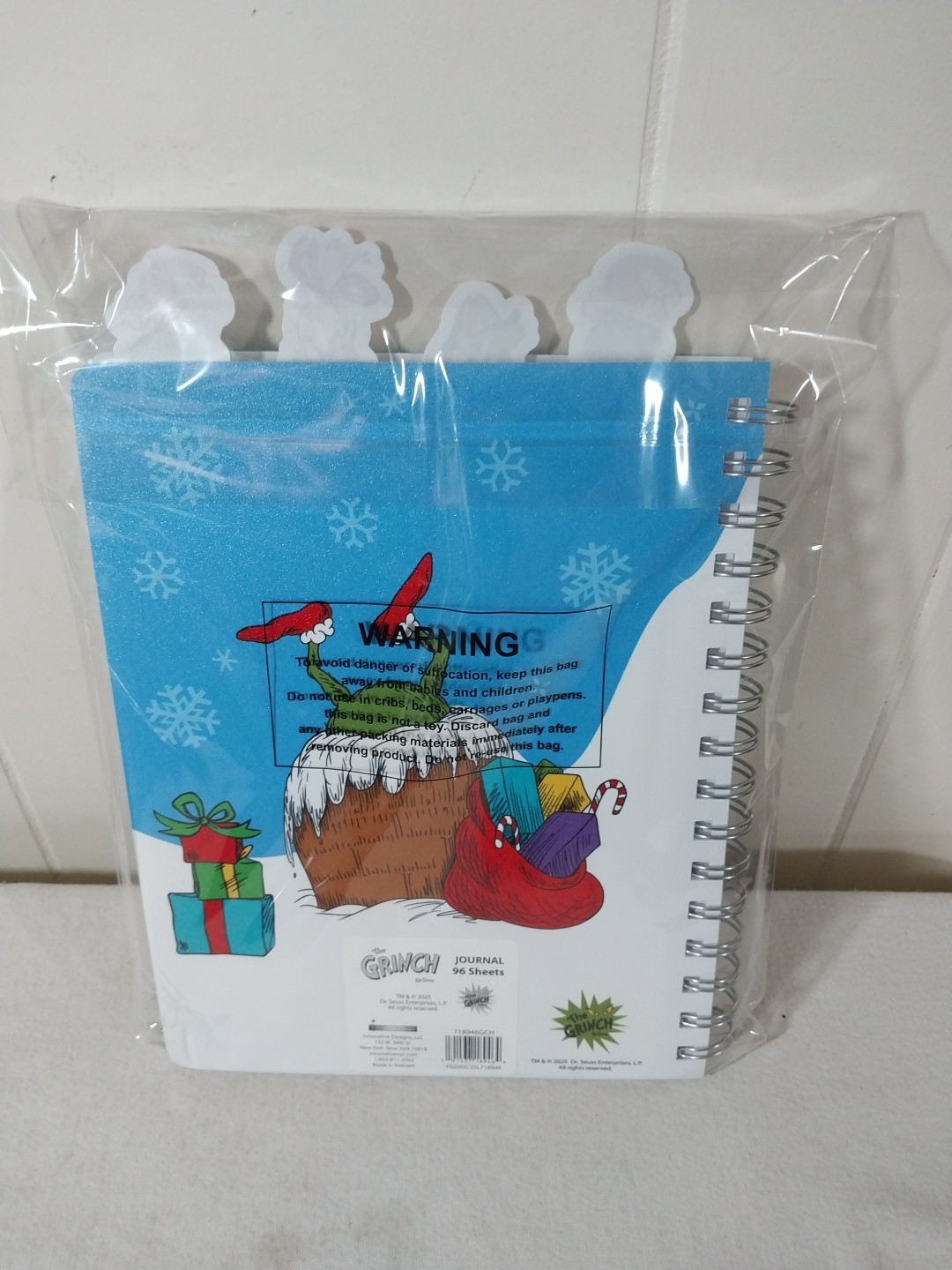 New The Grinch Journal Dr. Seuss Christmas/Holiday Feelin Grinchy 96 Pages