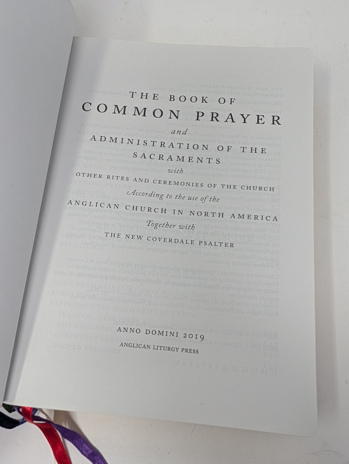 Book Of Common Prayer 2019 ACNA Red Faux Leather Deluxe Edition Anglican