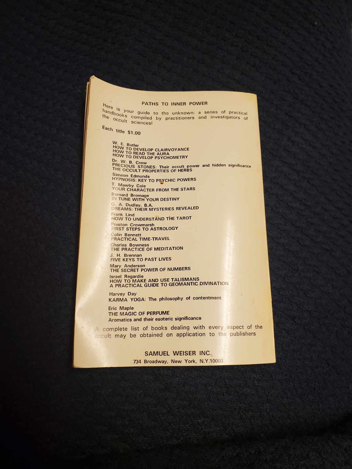 First steps to astrology (Paths to inner power), Preston Crowmarsh, Acceptable B